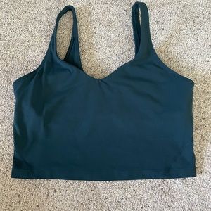 Lululemon teal crop align tank top size 10